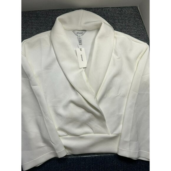 Spanx Womens AirEssentials Wrap Top M White - Picture 2 of 6